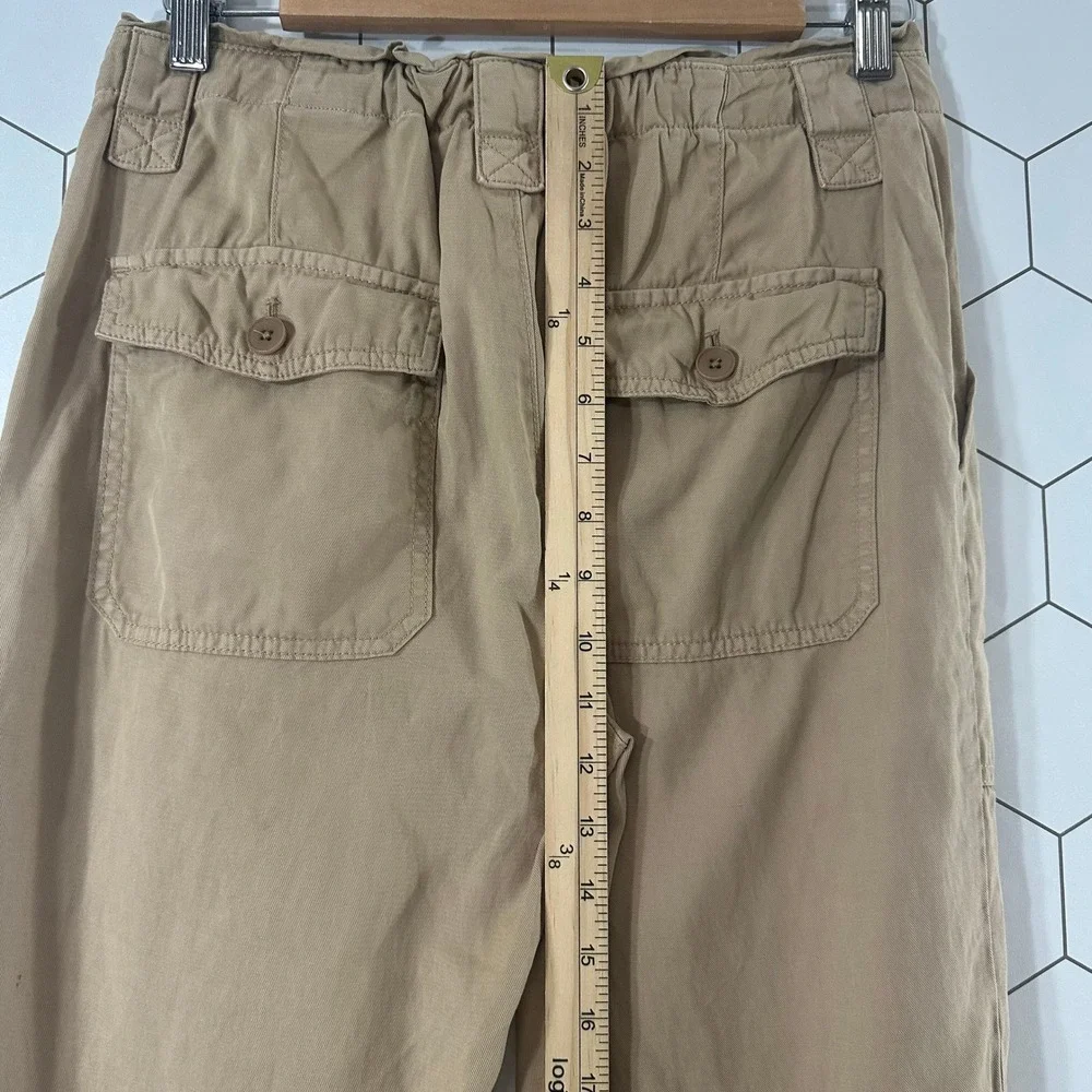 Banana Republic Womens Tan Khaki Lyocell Linen Utility Jogger Pants Size‎ 4